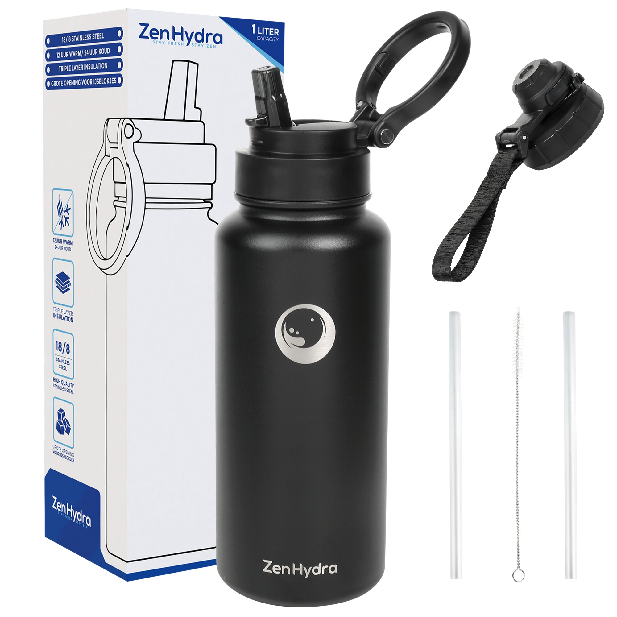 ZenHydra Explorer Drinkfles 1 Liter - Isolerend en BPA-vrij | ZenHydra