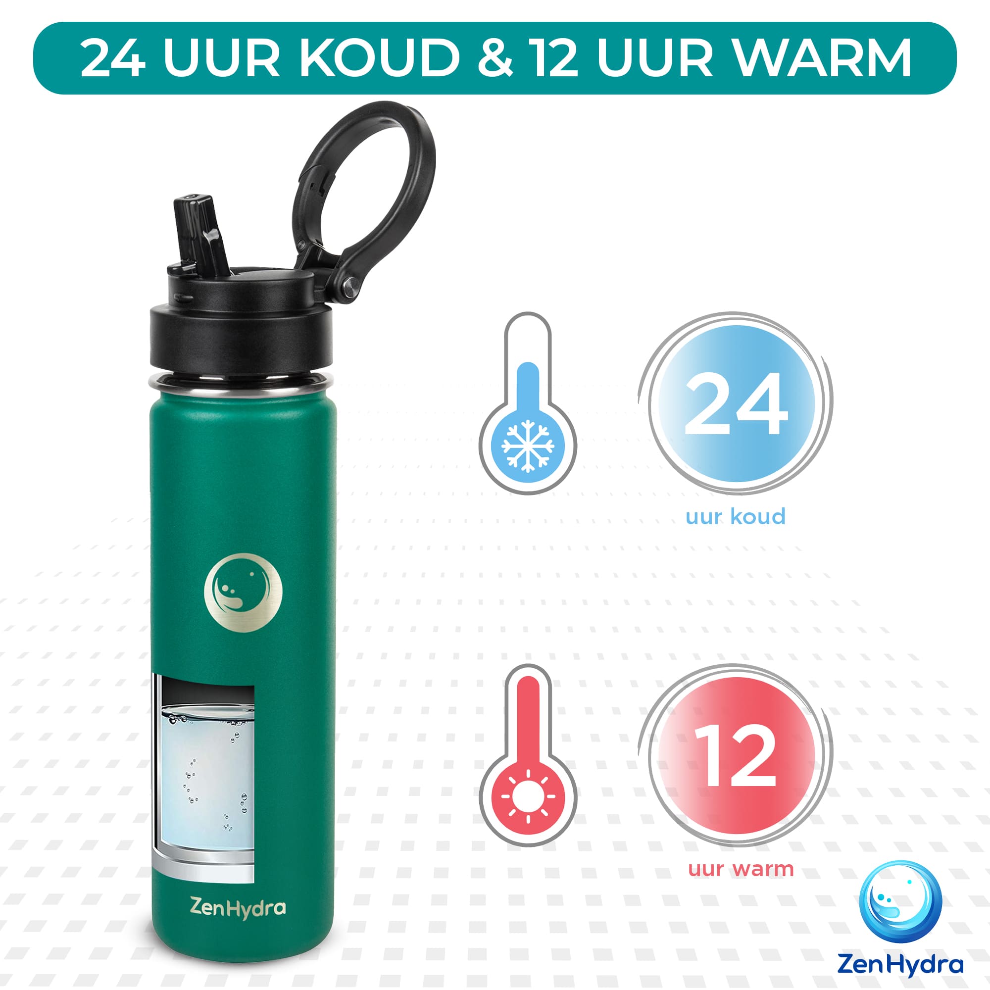 24 uur koud groene 650 ml